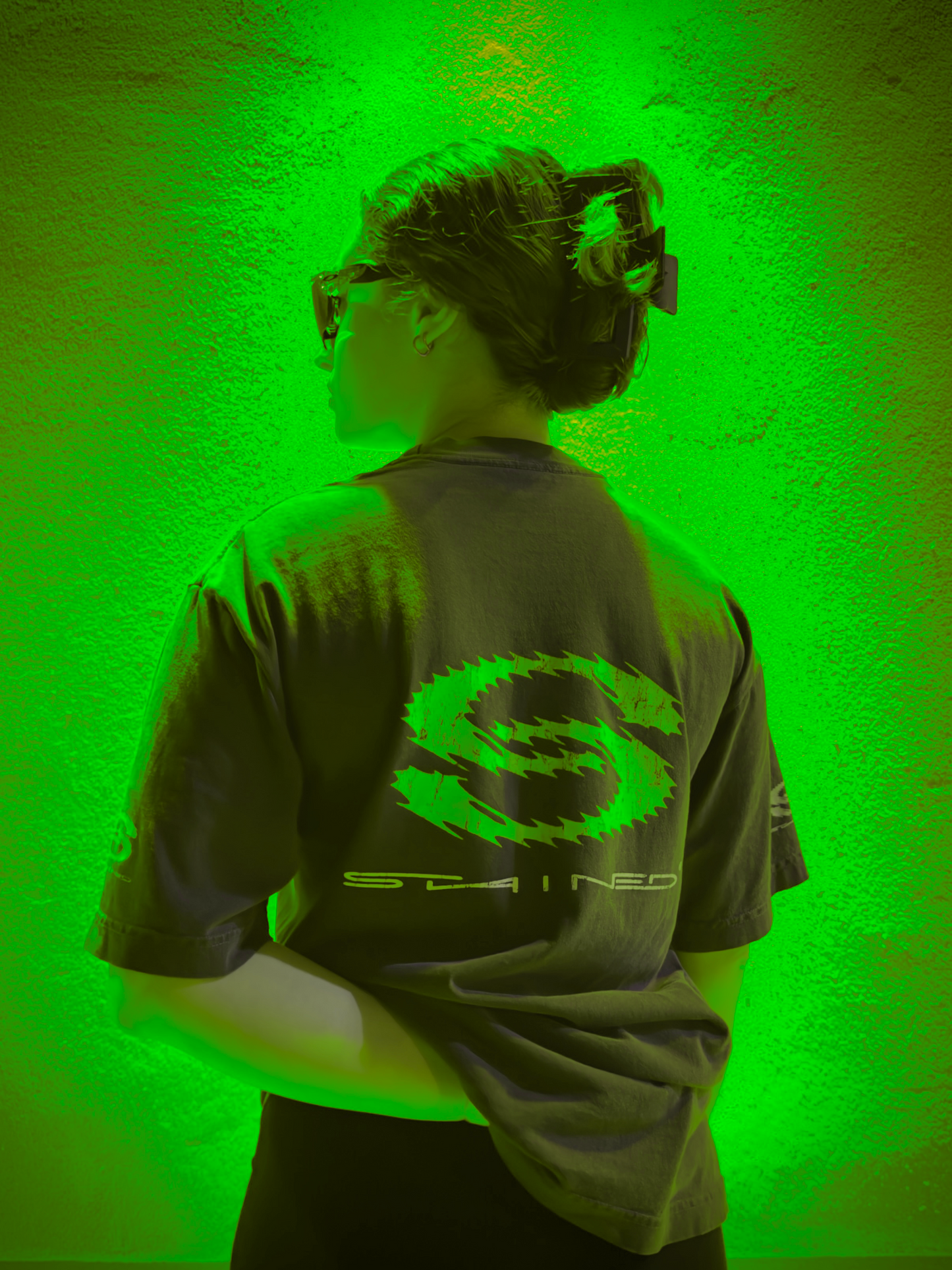 Stained Sport Cropped Tee (GREEN)